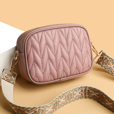 Γυναικεία τσάντα κινητού τηλεφώνου καπιτονέ τσάντα χιαστί Μοντέρνα ρετρό τσάντα κάμερας Πορτοφόλι τσάντα με πλατύ ρυθμιζόμενο λουράκι