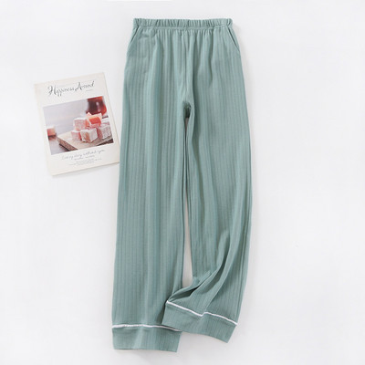 Πλεκτό βαμβακερό παντελόνι πιτζάμες για γυναικεία μακρύ παντελόνι άνοιξη και φθινόπωρο Loose casual homewear Φθινοπωρινά γυναικεία Pantalones