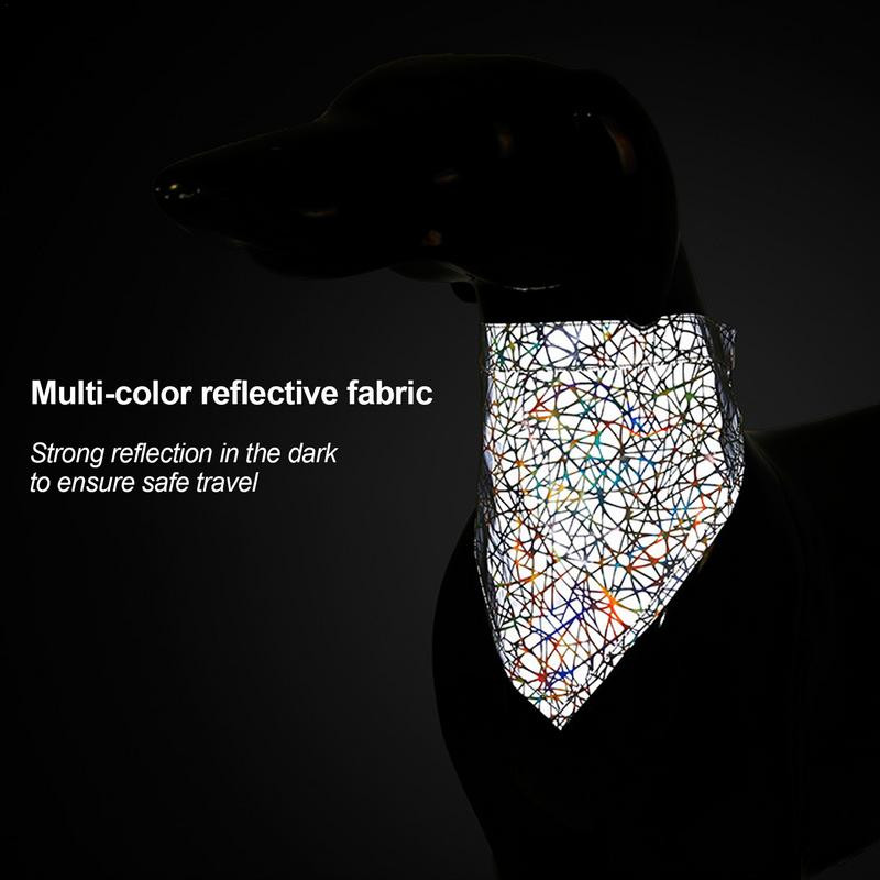 Ανακλαστικές μπαντάνες σκύλων πλενόμενο τριγωνικό μαντίλι για κατοικίδια Ρυθμιζόμενα αναστρέψιμα αξεσουάρ κατοικίδιων για γάτες σκύλους κουτάβια