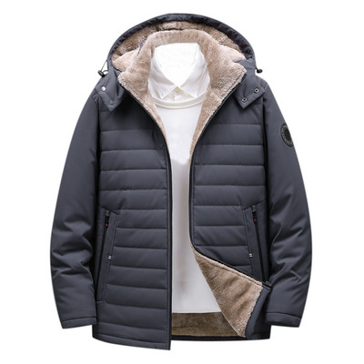 Ανδρικό χειμωνιάτικο μπουφάν Αποσπώμενη κουκούλα Ζεστό μπουφάν Ψυχρή αντίσταση Ανδρικό παχύ παλτό Ελαφρύ θερμικό μπουφάν για άνδρες