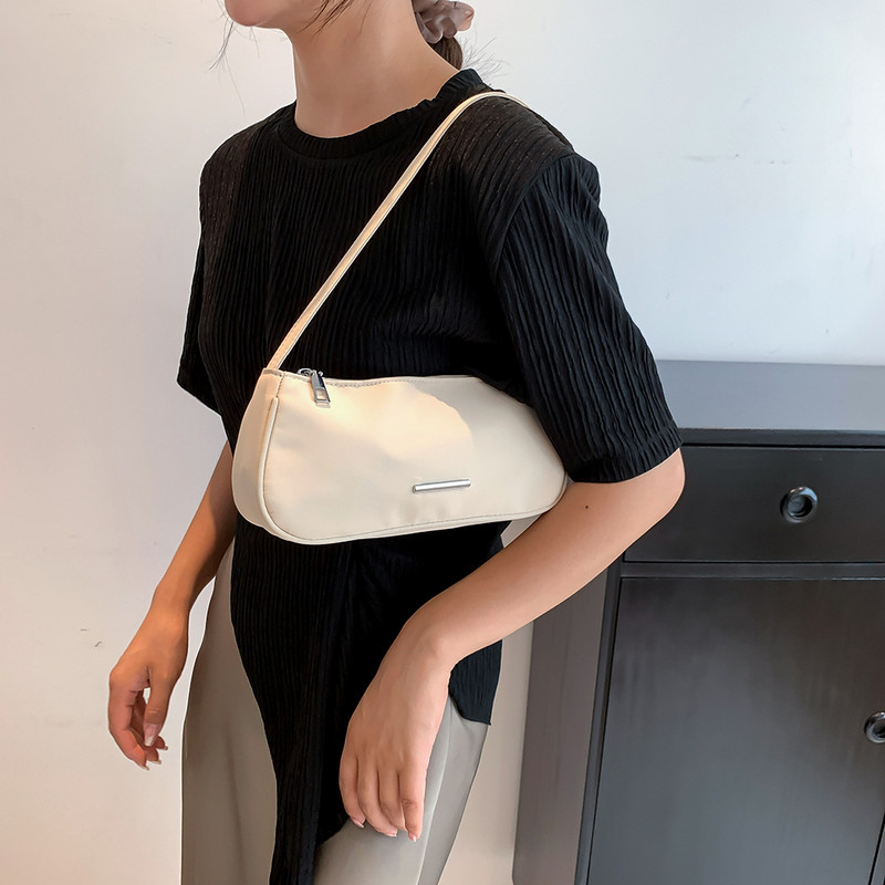 Γυναικεία τσάντα τσάντα αναψυχής Μεγάλης χωρητικότητας συμπαγής τσάντα ώμου ταξιδιού Nylon τσάντες μασχάλης για ραντεβού Αγορές Καθημερινή χρήση