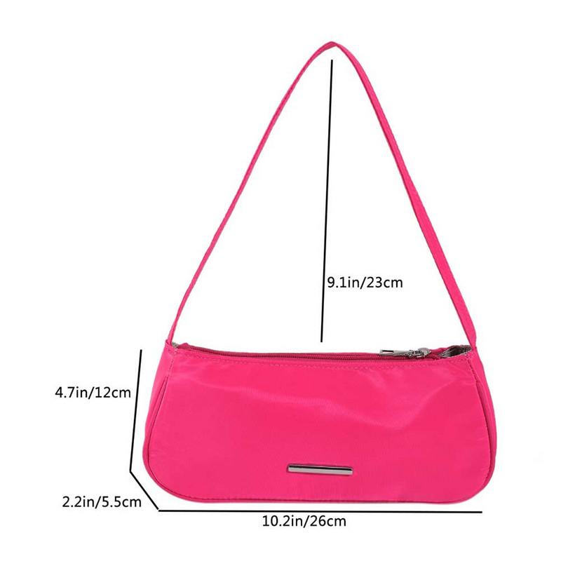Γυναικεία τσάντα τσάντα αναψυχής Μεγάλης χωρητικότητας συμπαγής τσάντα ώμου ταξιδιού Nylon τσάντες μασχάλης για ραντεβού Αγορές Καθημερινή χρήση