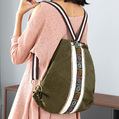 2022. aasta naiste lõuendist seljakott Kvaliteetne etnilise stiiliga lilltikandid Tüdrukute koolikott, mood Lihtne naiste reisikott Naiste kotid