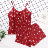 Γυναικείο σατέν μεταξωτό δαντέλα Cami σορτς εσώρουχα Πιτζάμες Σετ καλοκαιρινές γυναικείες πιτζάμες σετ δύο τεμαχίων πιτζάμα για γυναίκα