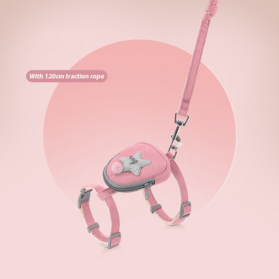 CAWAYI KENNEL Ζωγραφιά κατοικίδιων ζώων + σετ λουριών Εκπαίδευση Οδηγοί βάδισης για μικρές γάτες Σκύλους Ρυθμιζόμενο λουρί γιακά λουριών σετ με τσάντα