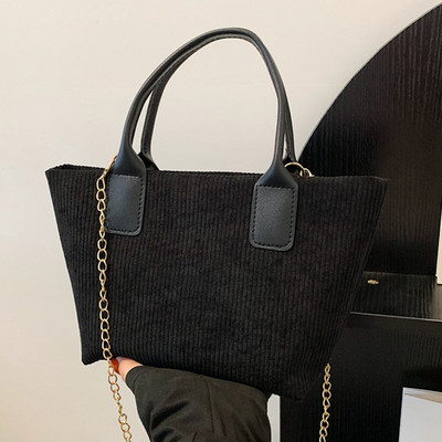 Γυναικεία κοτλέ τσάντα ώμου Ευέλικτη τσάντα κοτλέ τσάντα με φερμουάρ Κοτλέ τσάντα φόρμας Casual μόδα Γυναικεία τσάντα μετακίνησης