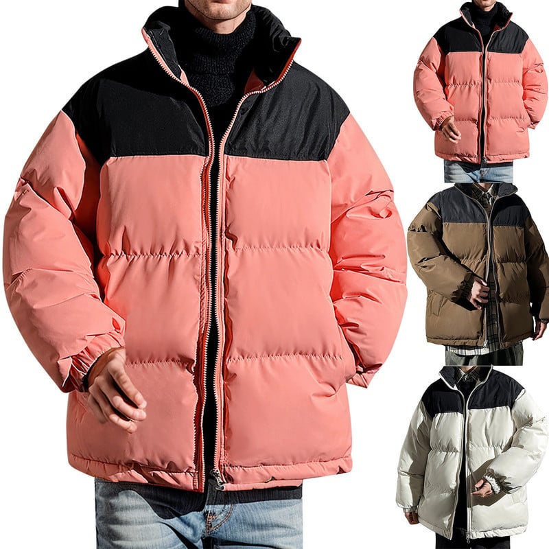 Χειμερινό μπουφάν από βαμβακερό και χοντρό πουκάμισο Χαλαρό μοδάτο μπουφάν φωτεινό πρόσωπο για άντρες Παλτό επαγγελματικό παλτό φούτερ εξωτερικού χώρου