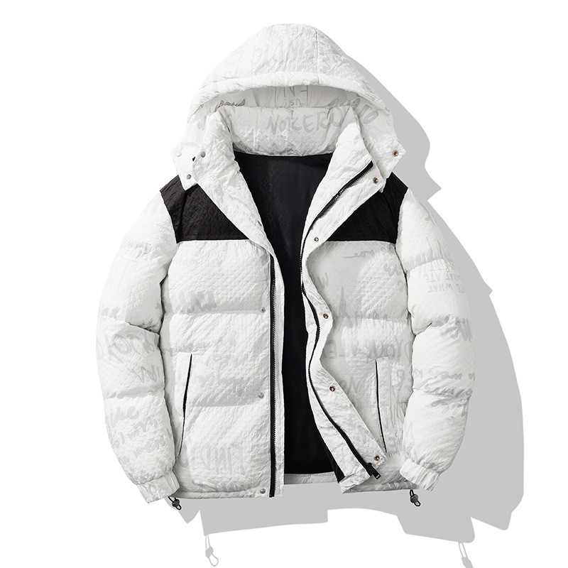 Jachetă pentru bărbați, la modă, de toamnă și iarnă, în stil scurt, îngroșată, caldă, din bumbac.