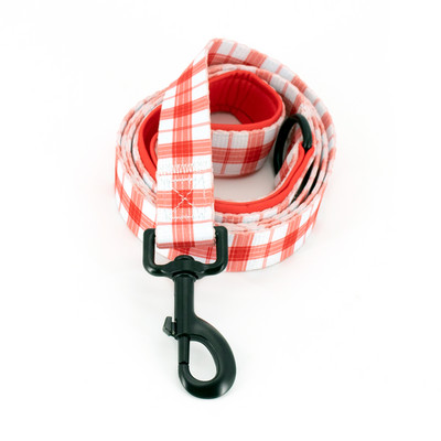 Collarlogo Ρυθμιζόμενο κολάρο σκυλιών κατοικίδιων ζώων Ανθεκτικό μαλακό δημιουργικό ροζ λευκό καρό λουρί Λουρί από νεοπρένιο λουρί για τσάντες με κακάο