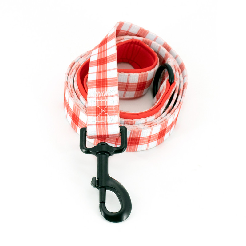 Collarlogo Ρυθμιζόμενο κολάρο σκυλιών κατοικίδιων ζώων Ανθεκτικό μαλακό δημιουργικό ροζ λευκό καρό λουρί Λουρί από νεοπρένιο λουρί για τσάντες με κακάο