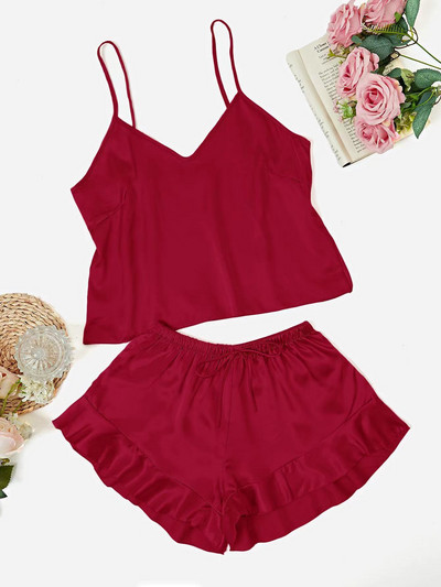 Μόδα σέξι μπλουζάκια με σορτς Σετ τριών τεμαχίων Γυναικεία σετ casual πιτζάμες Γυναικεία κοστούμια σπιτιού Πυζάμες Γυναικείες πιτζάμες