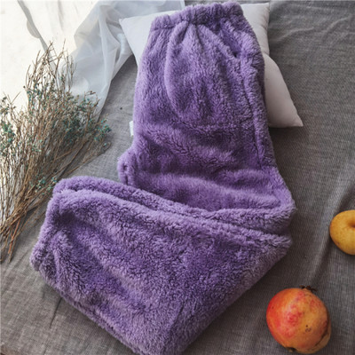 Γυναικείο φανελένιο παντελόνι ύπνου Κομψό βελούδινο χειμερινό πακέτο μαλακό παχύρρευστο ζεστό παντελόνι από φλις κοραλί Ulzzang Γυναικείο Νέο