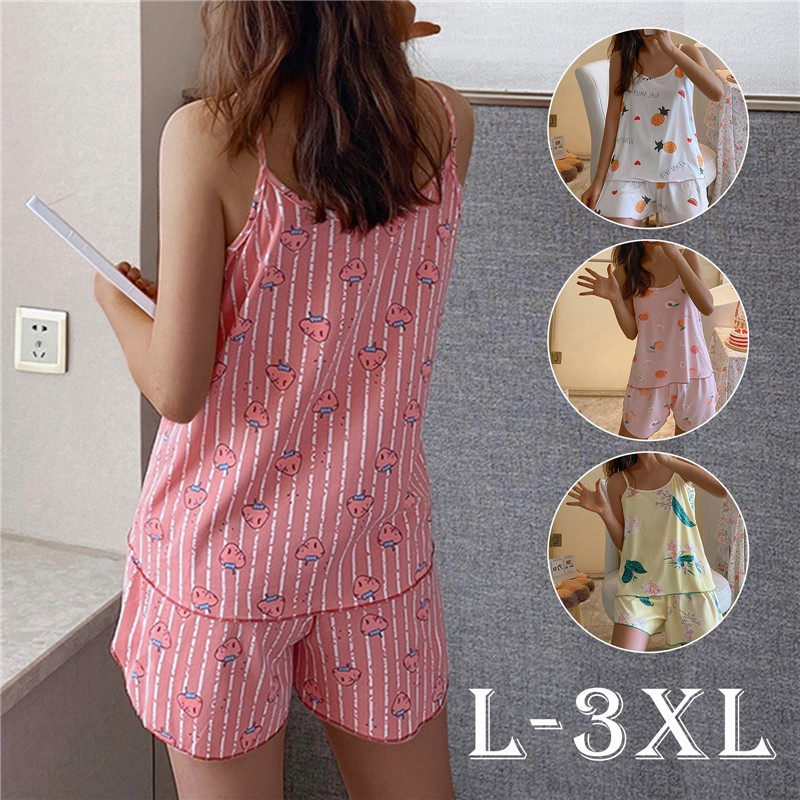 Nauji miegui skirti animaciniai medvilniniai pižamos moteriški šortai + viršutinės rankovės Vasaros pavasario poilsio drabužiai Madingi namų drabužiai Namų drabužiai