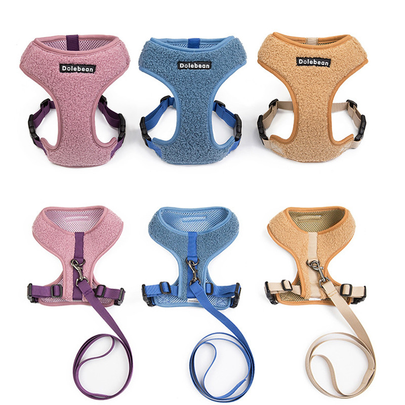 Σετ Ρυθμιζόμενο λουρί για σκύλους για γάτες που αναπνέουν Ζώνες λουριών με λουρί για στήθος με σχοινί πρόσφυσης Ζώνες σκύλου για κουτάβι με λουρί