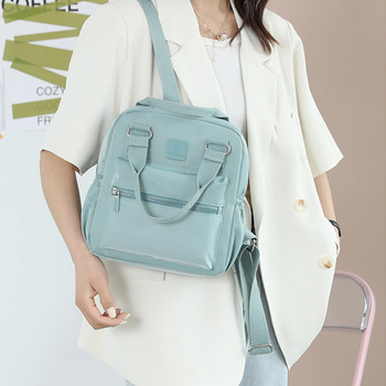 Дамски чанти с горна дръжка 2023 г. Нови водоустойчиви найлонови женски раници в корейски стил Модни литературни туристически малки гръбни раници за момичета