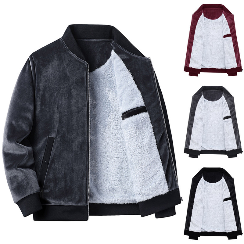 Χειμερινά μπουφάν για άντρες παλτό Χειμερινό σακάκι με σχίσιμο μπουφάν Puff ανδρικό κουμπί Μασίφ από μακρύ μανίκι τσέπη Fly Jacket παλτό μπουφάν βροχής