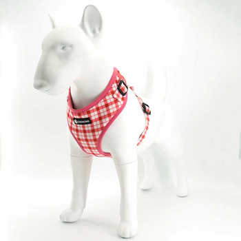 Collarlogo Ρυθμιζόμενο κολάρο για σκύλους κατοικίδιων ζώων Ανθεκτικό μαλακό δημιουργικό κόκκινο λευκό καρό λουρί Λουρί από νεοπρένιο λουρί για τσάντες τσάντας