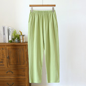 2023. aasta kevad/suvi uue paari kootud puhtast puuvillast magamisriided Värvilised vabad suures suuruses püksid meestele ja naistele Õhukesed kodupüksid