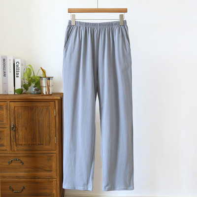 2023. aasta kevad/suvi uue paari kootud puhtast puuvillast magamisriided Värvilised vabad suures suuruses püksid meestele ja naistele Õhukesed kodupüksid