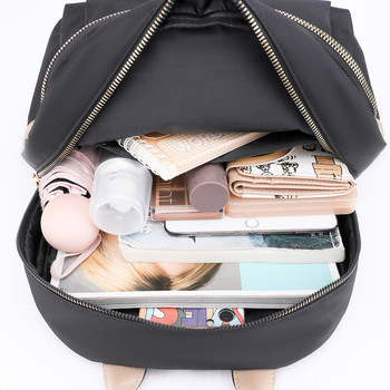 Нова водоустойчива найлонова дамска раница Дамска чанта за пътуване Раници Ученическа чанта за тийнейджърки Едноцветна чанта Mochila Bookbag