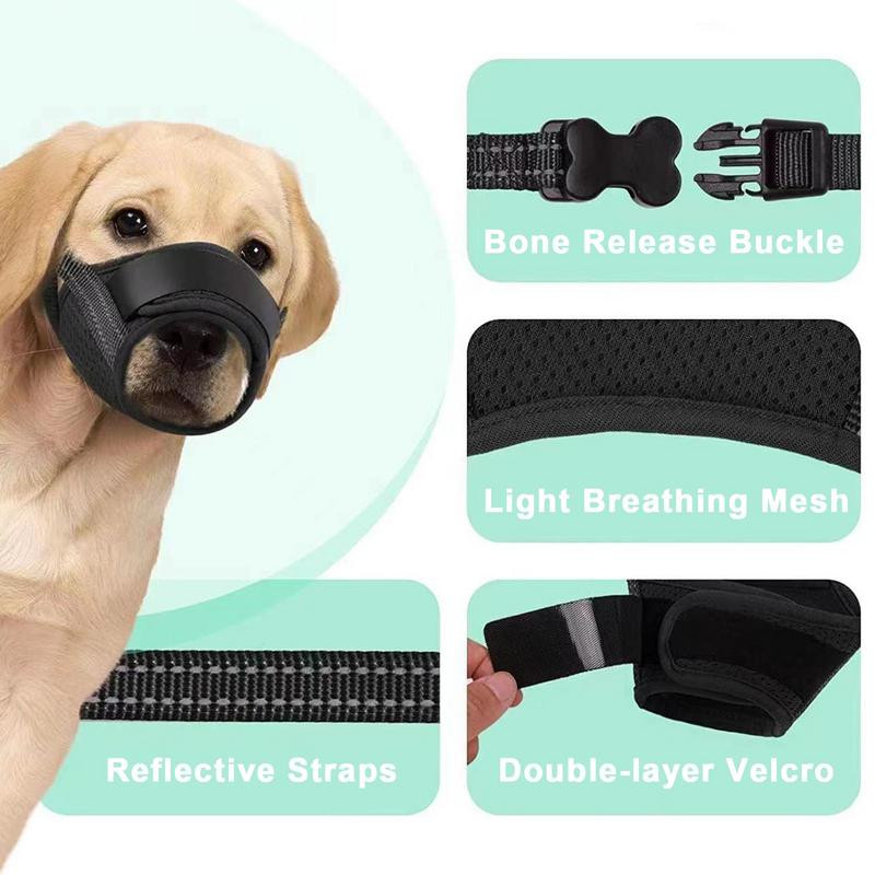 Pehme polüestrist koera koon haukumisvastane treening lemmiklooma suu maski rakmed väikesele suurele koerale, mis takistab hammustamist reguleeritav nöör
