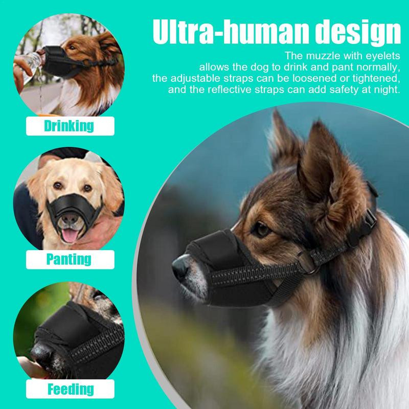 Pehme polüestrist koera koon haukumisvastane treening lemmiklooma suu maski rakmed väikesele suurele koerale, mis takistab hammustamist reguleeritav nöör