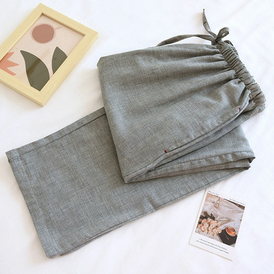 2023. aasta Jaapani kevad/suvi uue paari magamisriided, 100% puuvillane kahekihiline marli, meeste ja naiste kodupüksid suured püksid