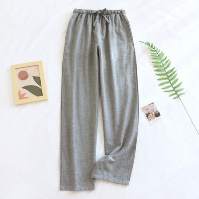 2023. aasta Jaapani kevad/suvi uue paari magamisriided, 100% puuvillane kahekihiline marli, meeste ja naiste kodupüksid suured püksid