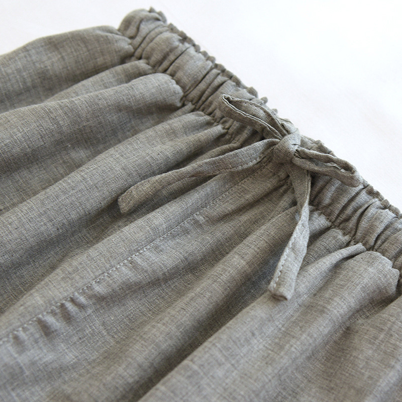 2023. aasta Jaapani kevad/suvi uue paari magamisriided, 100% puuvillane kahekihiline marli, meeste ja naiste kodupüksid suured püksid