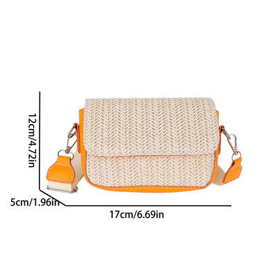 Μικρή τετράγωνη ψάθινη τσάντα για γυναίκες 2023 Καλοκαιρινές τσάντες χιαστί ώμου Πακέτο μέσης Rattan Beach Lady πορτοφόλια ταξιδιού Τσάντες Bolsa