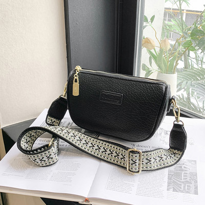 Τσάντες ώμου συμπαγές Pu Δερμάτινες Τσάντες Σχεδιαστής μόδας Τσάντες Messenger για γυναίκες Casual τσάντες χιαστί Καλοκαιρινή τσάντα ταξιδιού