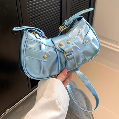 Γυναικεία τσάντα ώμου PU Δερμάτινες τσάντες Messenger Y2K Τσάντα αγορών με μοντέρνο στυλ για κορίτσια Τσάντα τσάντα χιαστί με πριτσίνια