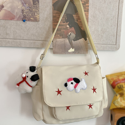 Γυναικεία τσάντα χιαστί καμβά Casual Cute Hobo Bag με κρεμαστό Y2k Tote Τσάντα μεγάλης χωρητικότητας ρυθμιζόμενο λουράκι College τσάντα