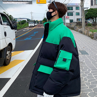 Jachetă de iarnă pentru bărbați, la modă caldă, ocazională, îngroșată, pentru bărbați, îmbrăcăminte de stradă supradimensionată, haină scurtă largi coreeană, haine Parker pentru bărbați