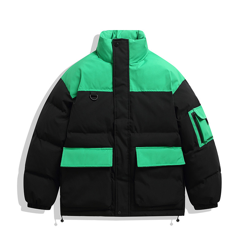 Jachetă de iarnă pentru bărbați, la modă caldă, ocazională, îngroșată, pentru bărbați, îmbrăcăminte de stradă supradimensionată, haină scurtă largi coreeană, haine Parker pentru bărbați