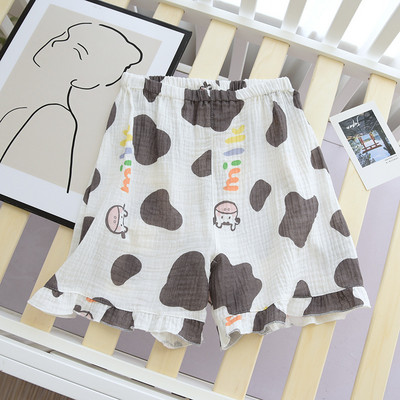 Ιαπωνικό καλοκαιρινό νέο γυναικείο παντελόνι πιτζάμα 100% βαμβακερό κρεπ σορτς μεγάλο μέγεθος χαλαρό χαριτωμένο σορτς σπίτι παντελόνι παντελόνι παντελόνι πιτζάμα