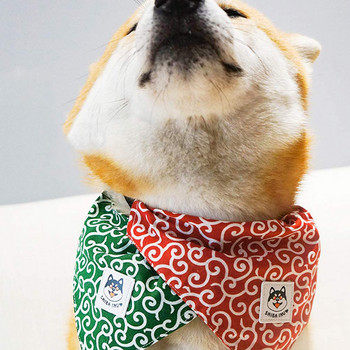 Νέα αξεσουάρ για σκύλους κατοικίδιο ζώο Μπαντάνα κολάρο σκύλου μαντήλι χαριτωμένο κουτάβι και Shiba Inu τυπωμένο τρίγωνο μαντήλι λαιμού Σάλιο