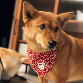 Νέα αξεσουάρ για σκύλους κατοικίδιο ζώο Μπαντάνα κολάρο σκύλου μαντήλι χαριτωμένο κουτάβι και Shiba Inu τυπωμένο τρίγωνο μαντήλι λαιμού Σάλιο