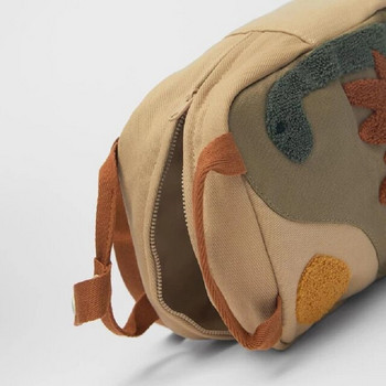 2023 Νέα παιδική τσάντα πλάτης με κέντημα δεινοσαύρων Νηπιαγωγείο υφασμάτινη τσάντα κινουμένων σχεδίων