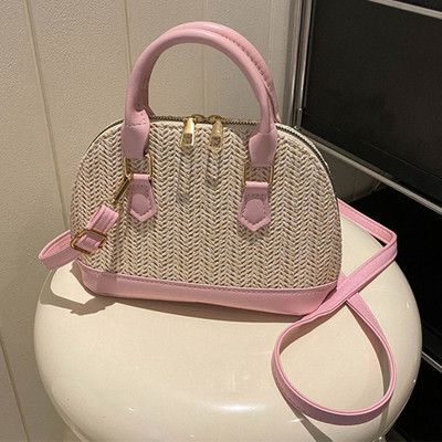 Genți de vară pentru femei, geantă de designer de lux, geantă țesătă din paie, geantă de umăr din PU, geantă de mână din rafie, ocazional, geantă simplă, boemia.