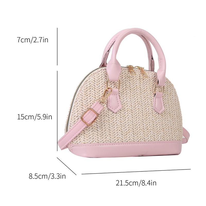 Genți de vară pentru femei, geantă de designer de lux, geantă țesătă din paie, geantă de umăr din PU, geantă de mână din rafie, ocazional, geantă simplă, boemia.