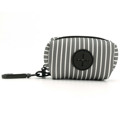 Collarlogo Ρυθμιζόμενο κολάρο για σκύλους κατοικίδιων ζώων Ανθεκτικό μαλακό, χαριτωμένο, δημιουργικό γκρι ριγέ λουρί, λουρί, λουρί, λουρί, λουρί από νεοπρένιο, λουρί για τσάντες κακών