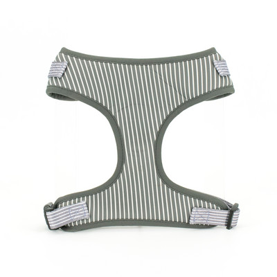 Collarlogo Ρυθμιζόμενο κολάρο για σκύλους κατοικίδιων ζώων Ανθεκτικό μαλακό, χαριτωμένο, δημιουργικό γκρι ριγέ λουρί, λουρί, λουρί, λουρί, λουρί από νεοπρένιο, λουρί για τσάντες κακών