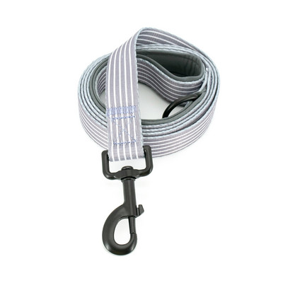 Collarlogo Ρυθμιζόμενο κολάρο για σκύλους κατοικίδιων ζώων Ανθεκτικό μαλακό, χαριτωμένο, δημιουργικό γκρι ριγέ λουρί, λουρί, λουρί, λουρί, λουρί από νεοπρένιο, λουρί για τσάντες κακών