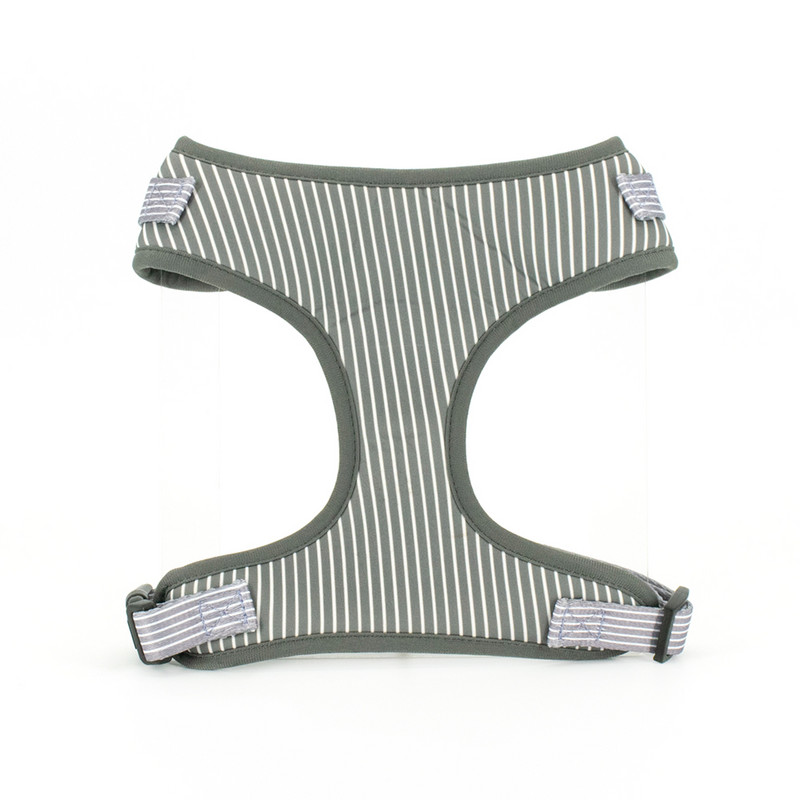 Collarlogo Ρυθμιζόμενο κολάρο για σκύλους κατοικίδιων ζώων Ανθεκτικό μαλακό, χαριτωμένο, δημιουργικό γκρι ριγέ λουρί, λουρί, λουρί, λουρί, λουρί από νεοπρένιο, λουρί για τσάντες κακών