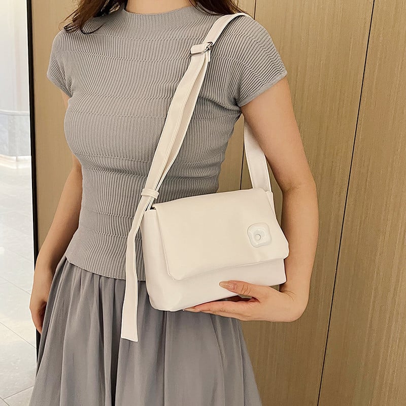 Απλές τάσεις χιαστί τσάντες για γυναίκες Solid Wild Flap Shoulder Bag Lady Designer Μικρές γυναικείες τσάντες και πορτοφόλια Νέα μόδα