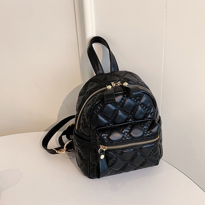 Πολυτελείς γυναικείες τσάντες πλάτης 2022 Υψηλής ποιότητας PU Δερμάτινες σχολικές τσάντες Γυναικείες ταξιδιωτικές χιαστί πίσω τσάντα Cute girls Black Bag