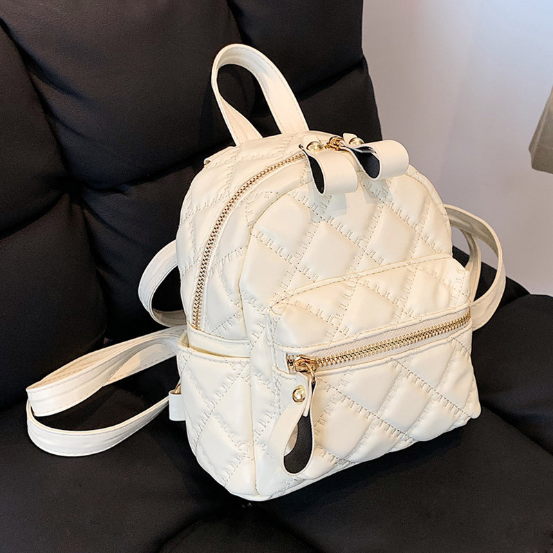 Πολυτελείς γυναικείες τσάντες πλάτης 2022 Υψηλής ποιότητας PU Δερμάτινες σχολικές τσάντες Γυναικείες ταξιδιωτικές χιαστί πίσω τσάντα Cute girls Black Bag