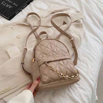 Μικρό Pu δερμάτινο σακίδιο πλάτης 2022 Καλοκαιρινό μονόχρωμο σακίδιο πλάτης Γυναικεία μόδα για κορίτσια Σχολική τσάντα Μίνι Μαύρο πακέτο ταξιδιού για φοιτητές