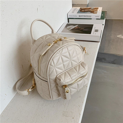 Πολυτελές γυναικείο σακίδιο πλάτης 2022 Υψηλής ποιότητας PU δερμάτινο μαθητικό τσαντάκι Μοντέρνα πακέτα ταξιδιού για κορίτσια Casual μονόχρωμη γυναικεία τσάντα